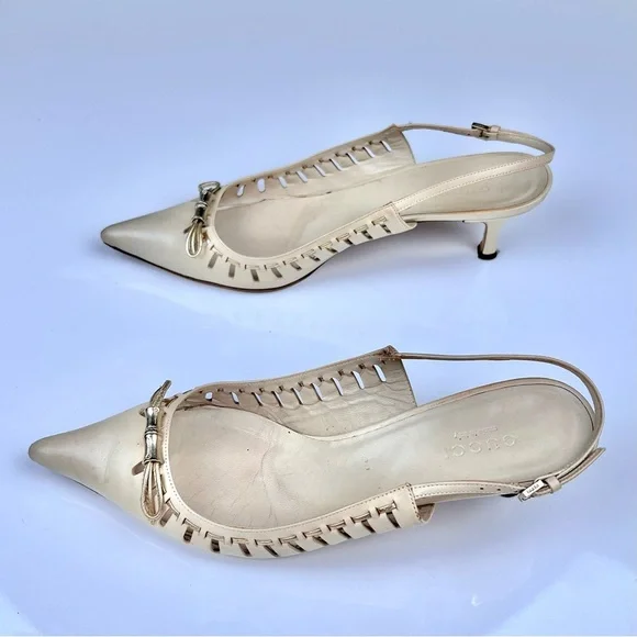 Gucci Bamboo Leather Heels Pumps - Picture 2 of 5